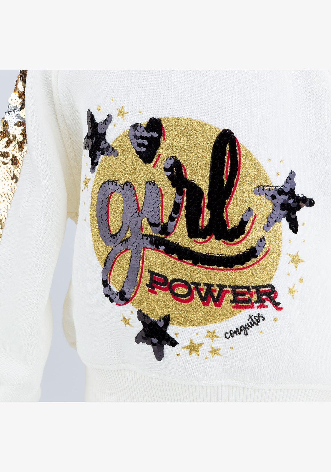Sudadera de lentejuelas doradas para niña 4/4