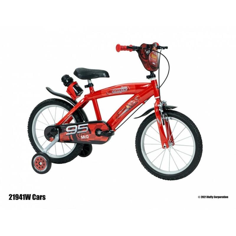 Bicicleta pentru copii Disney Cars, 16 inch, Rosu