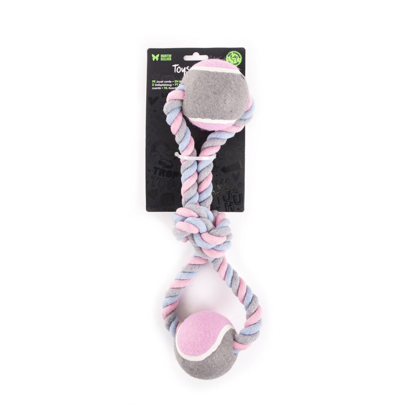 Corde pour chien avec 2 balles de tennis Martin Sellier 3/7
