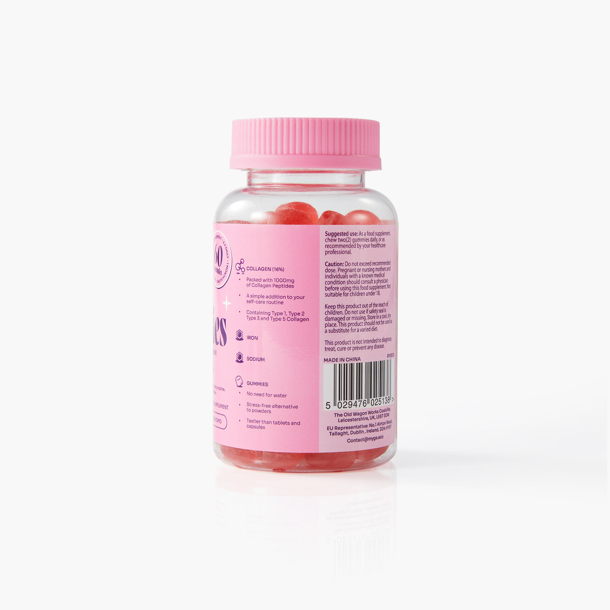 Żelki kolagenowe Myga Gummies Collagen 60 żelek Truskawkowe