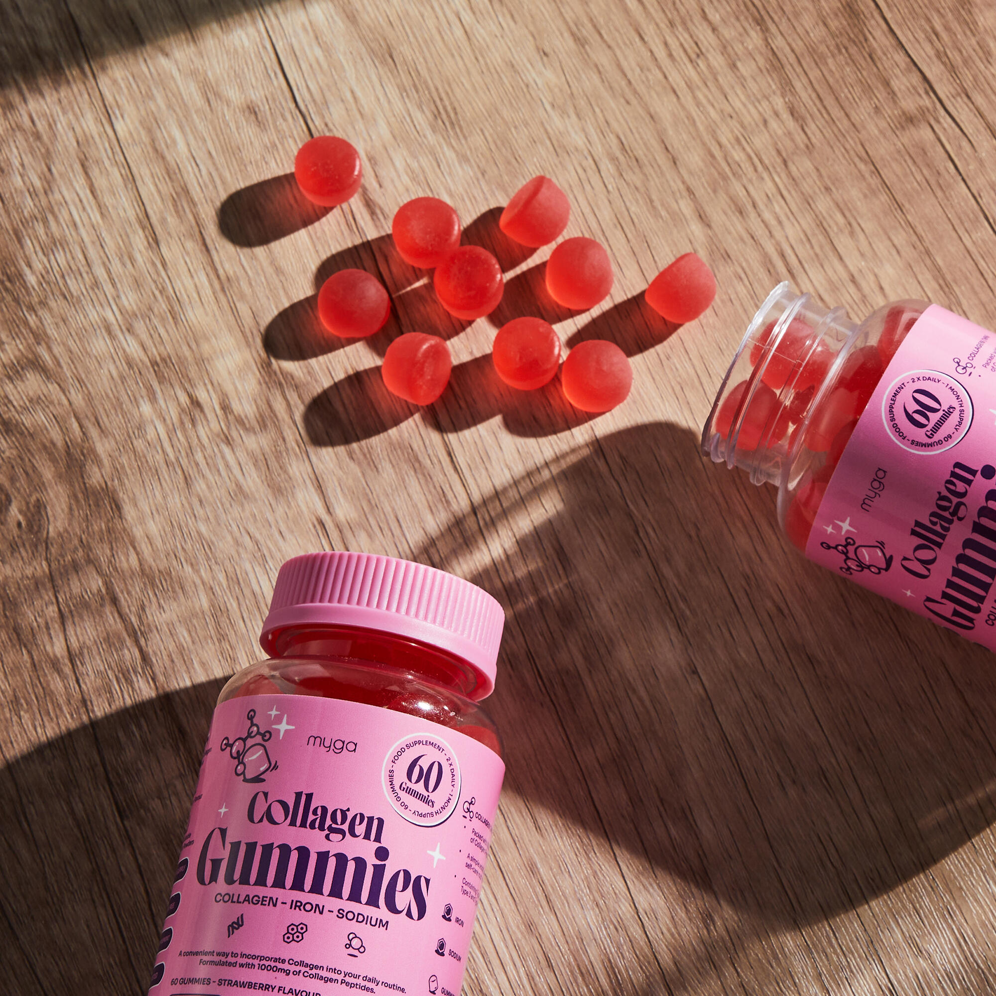 Kolagenové želé Myga Gummies Collagen 60 Jahodové 6/7