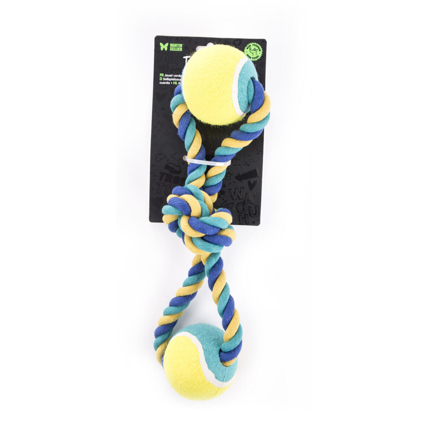 Corde pour chien avec 2 balles de tennis Martin Sellier 6/7