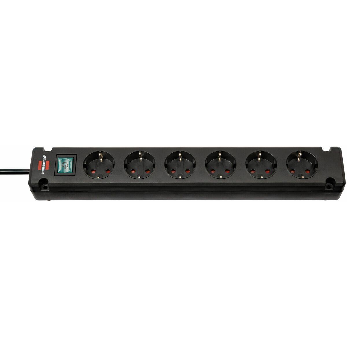 Rallonge 4 prises Schuko sans interrupteur Brennenstuhl Bremounta negra 3600 W 3/5