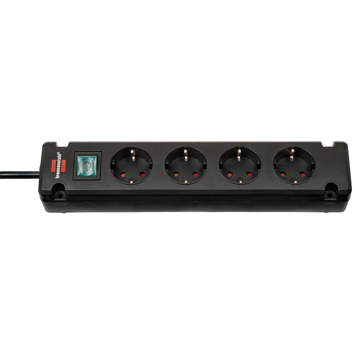 Rallonge 4 prises Schuko sans interrupteur Brennenstuhl Bremounta negra 3600 W 2/5