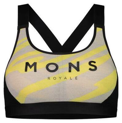 Mons royale stella x-back merino yellow bra