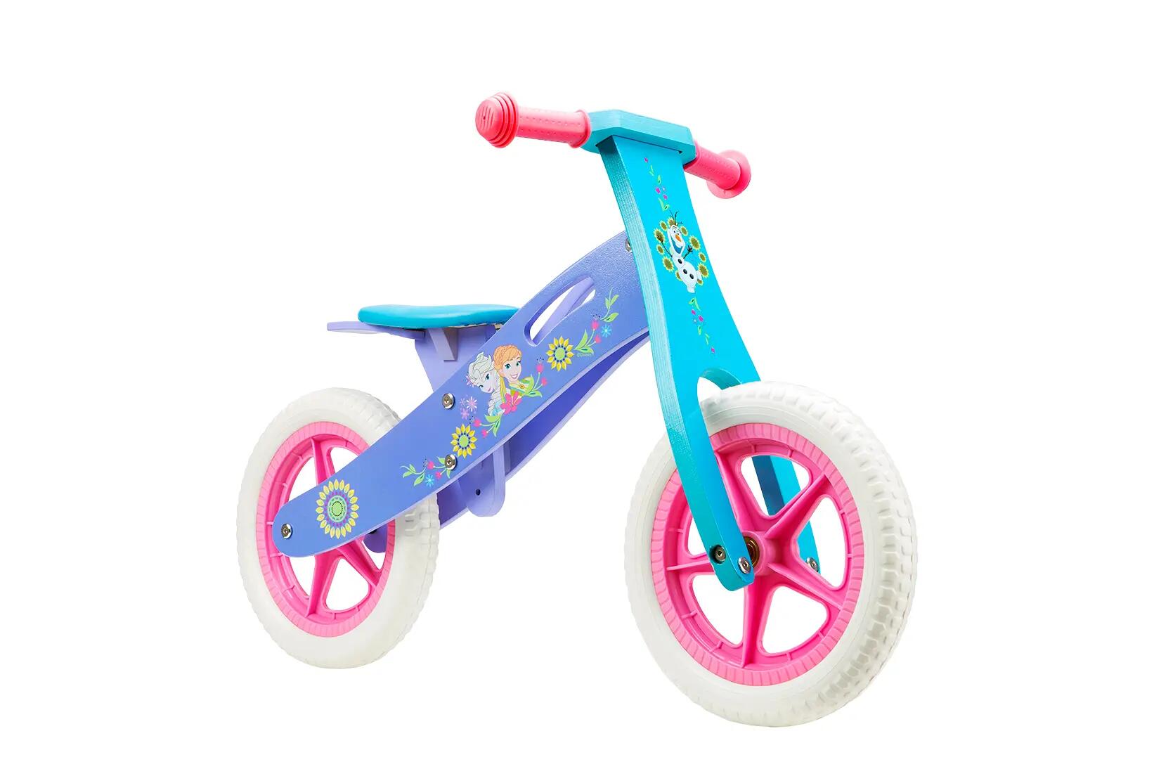 Loopfiets frozen 12 inch meisjes roze/blauw 2/2