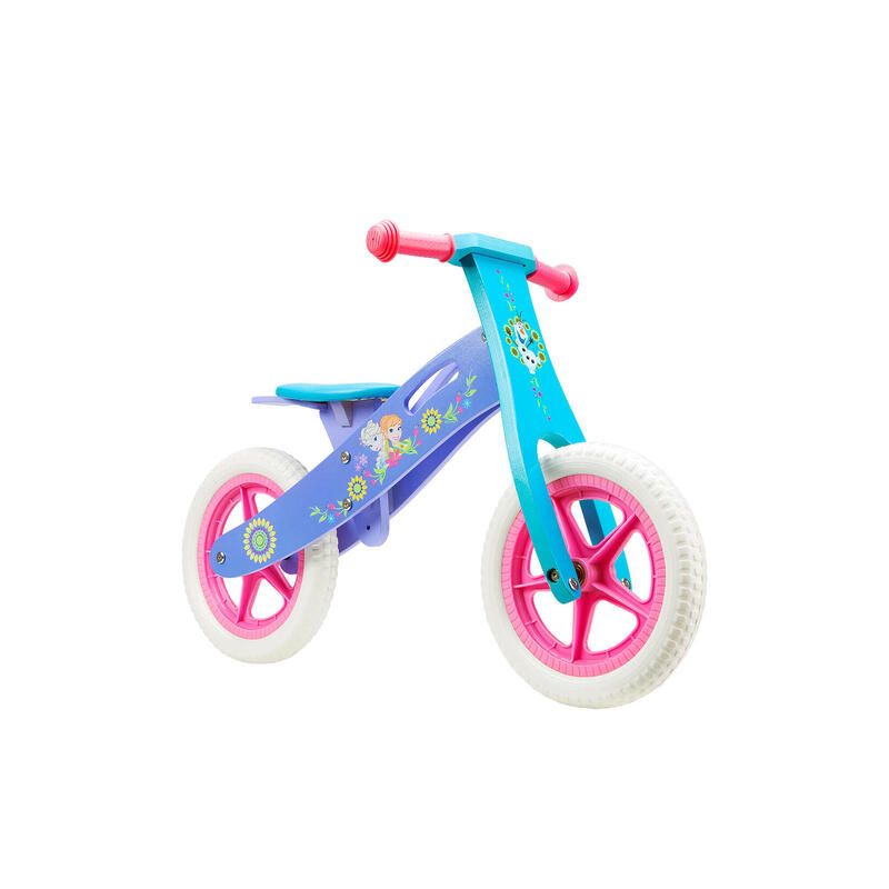 Bicicleta fara pedale din lemn Seven-Frozen, Mov/Albastru