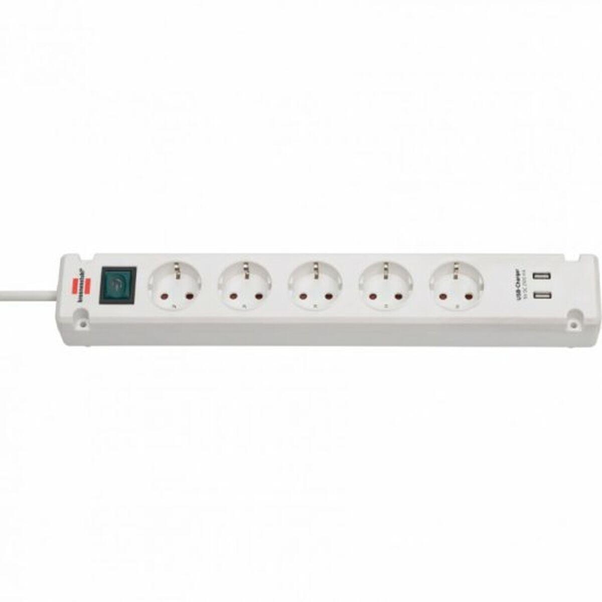 Multiprise 5 Prises avec Interrupteur Brennenstuhl Bremounta Prise EU 2/5