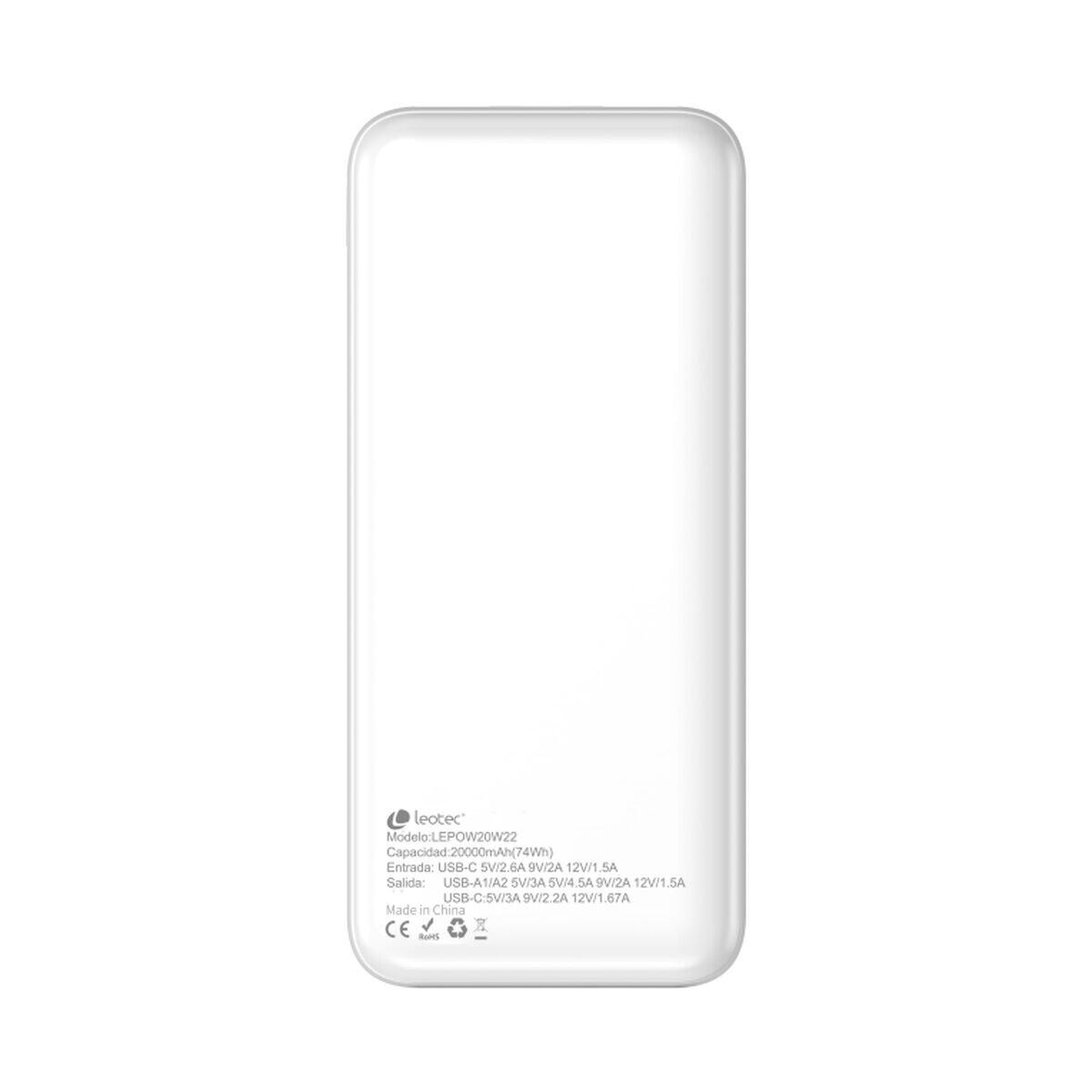 Powerbank leotec lepow20w22w branco