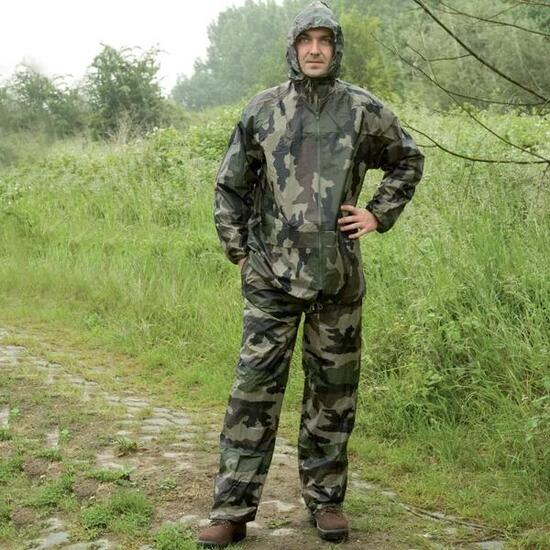 Ensemble de pluie imperméable polyester camo CE M à 3XL