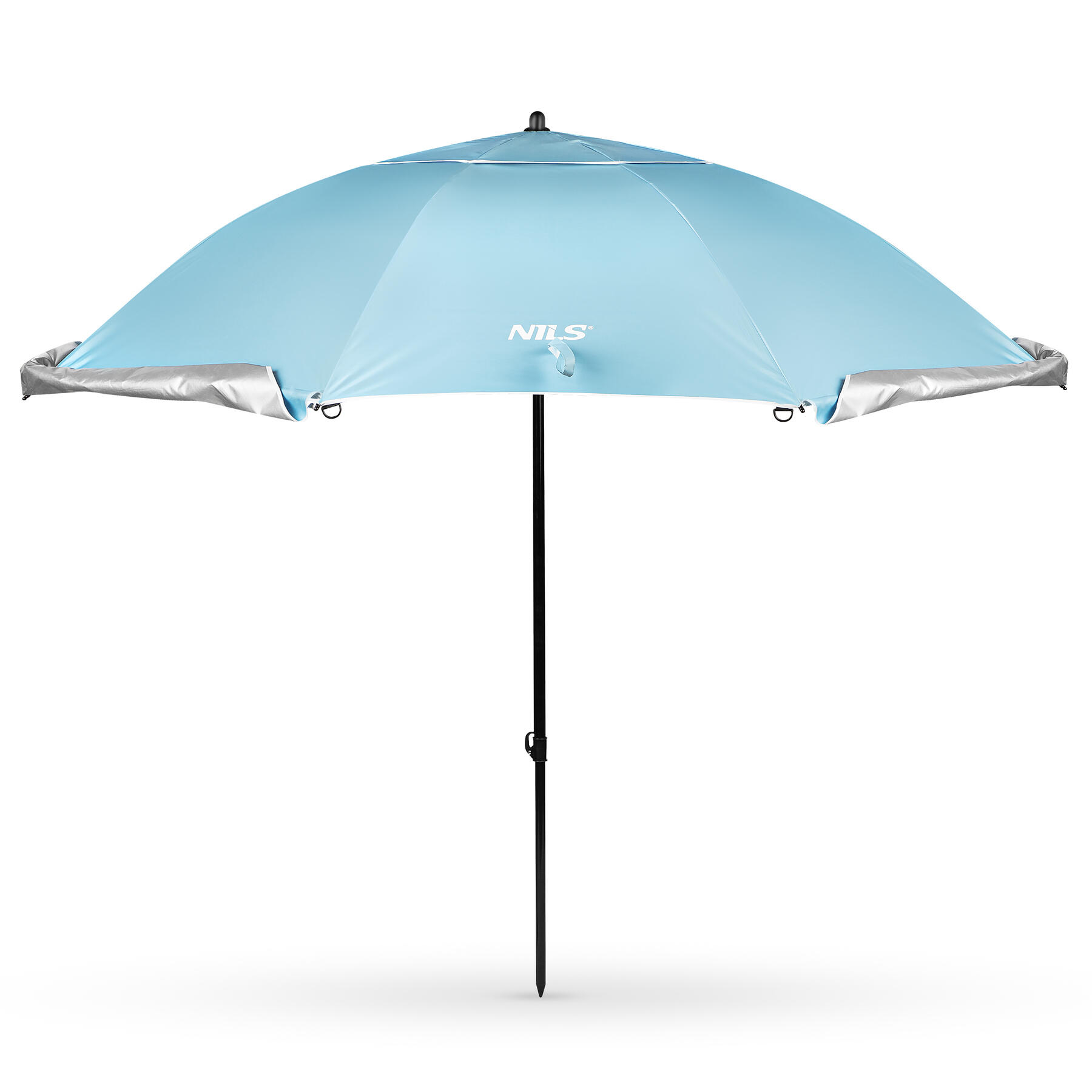 NILS CAMP NC17114 PARASOL/PARAWAN PLAŻOWY 2W1 XXL 240 CM NIEBIESKI NILS