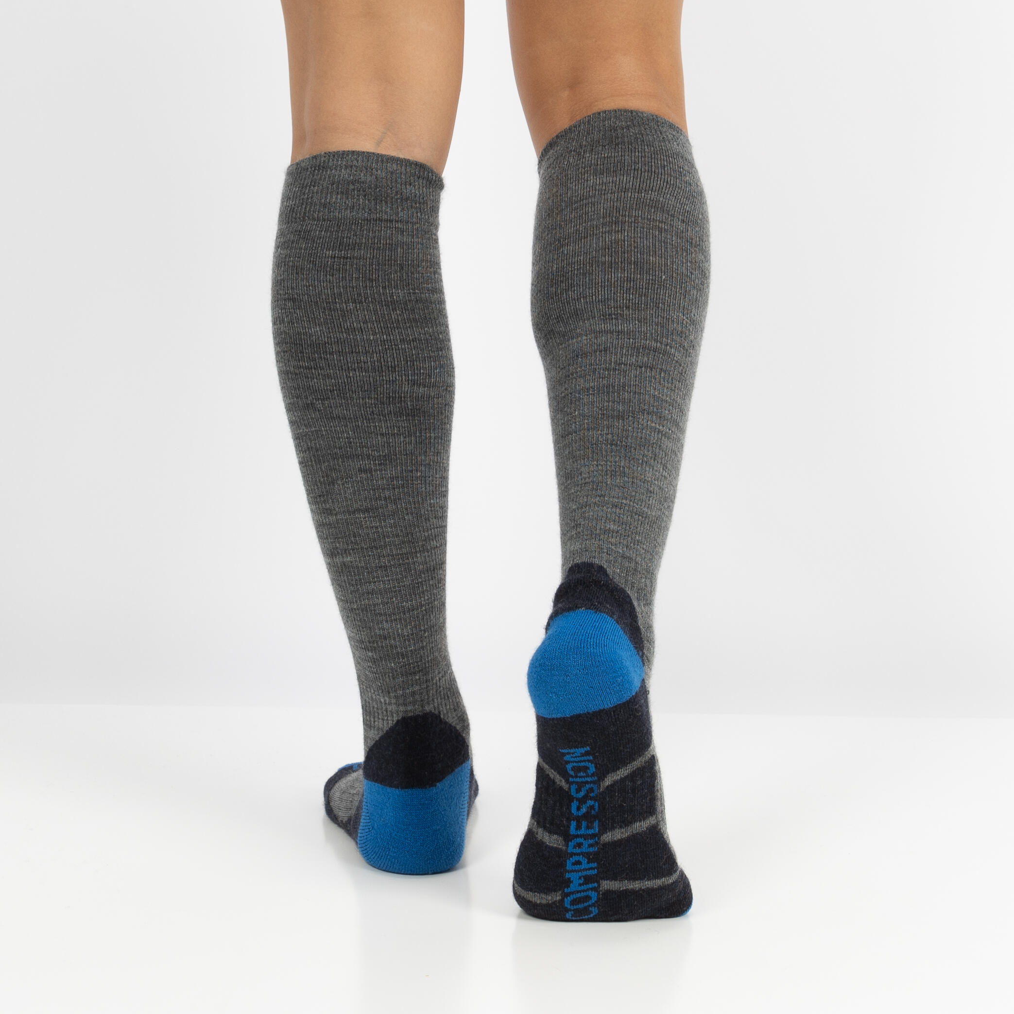 Lot de 2 paires de chaussettes de compression Xtreme Outdoor, gris multicolore 3/5