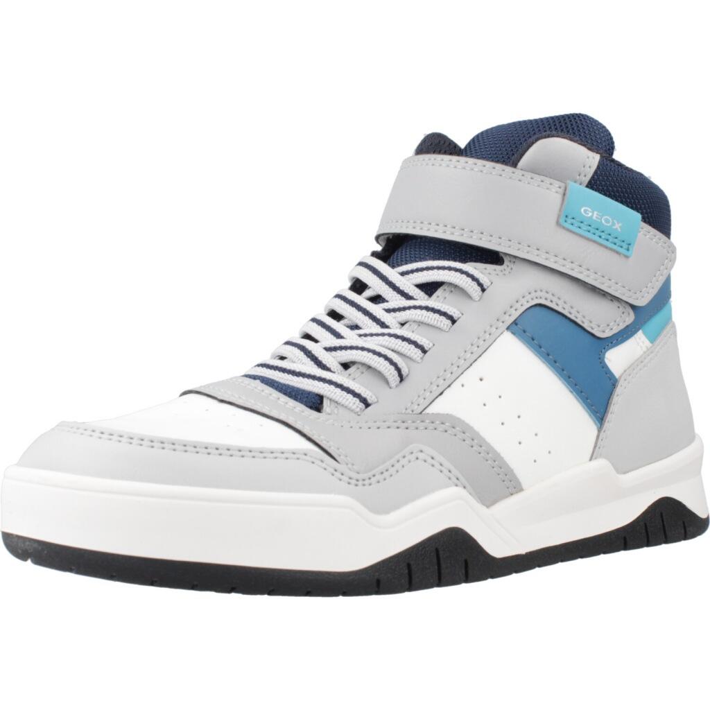 Geox J Perth Boy E Sneakers voor jongens, Wit Lt Grey, 33 EU