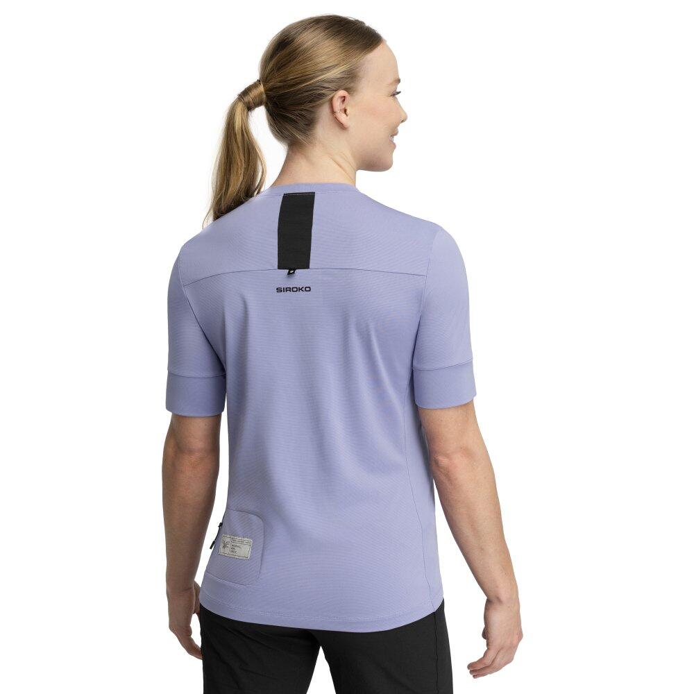 Dames Fietsen gravel fiets t-shirt Aria Paars 2/8