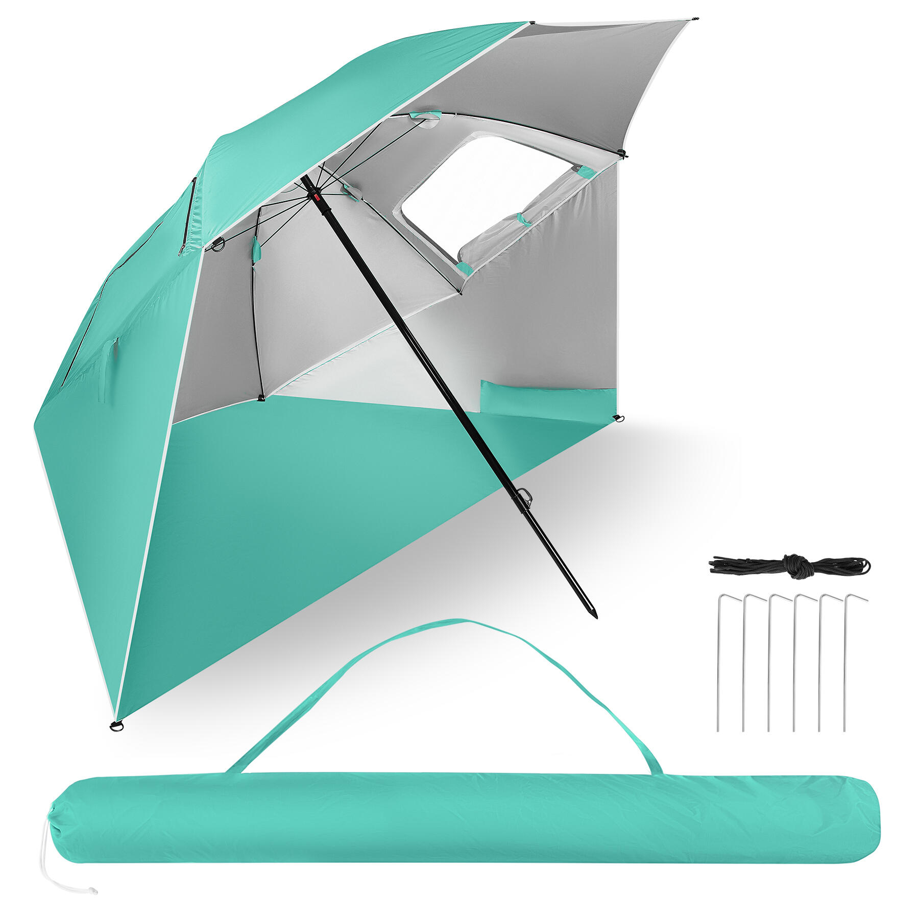 Parasol/strandparasol 2in1 XXL 240 CM NILS NC17114 6/7