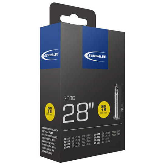 Schwalbe - Schlauch 15 für 28 Zoll - 60 mm Sclaverand