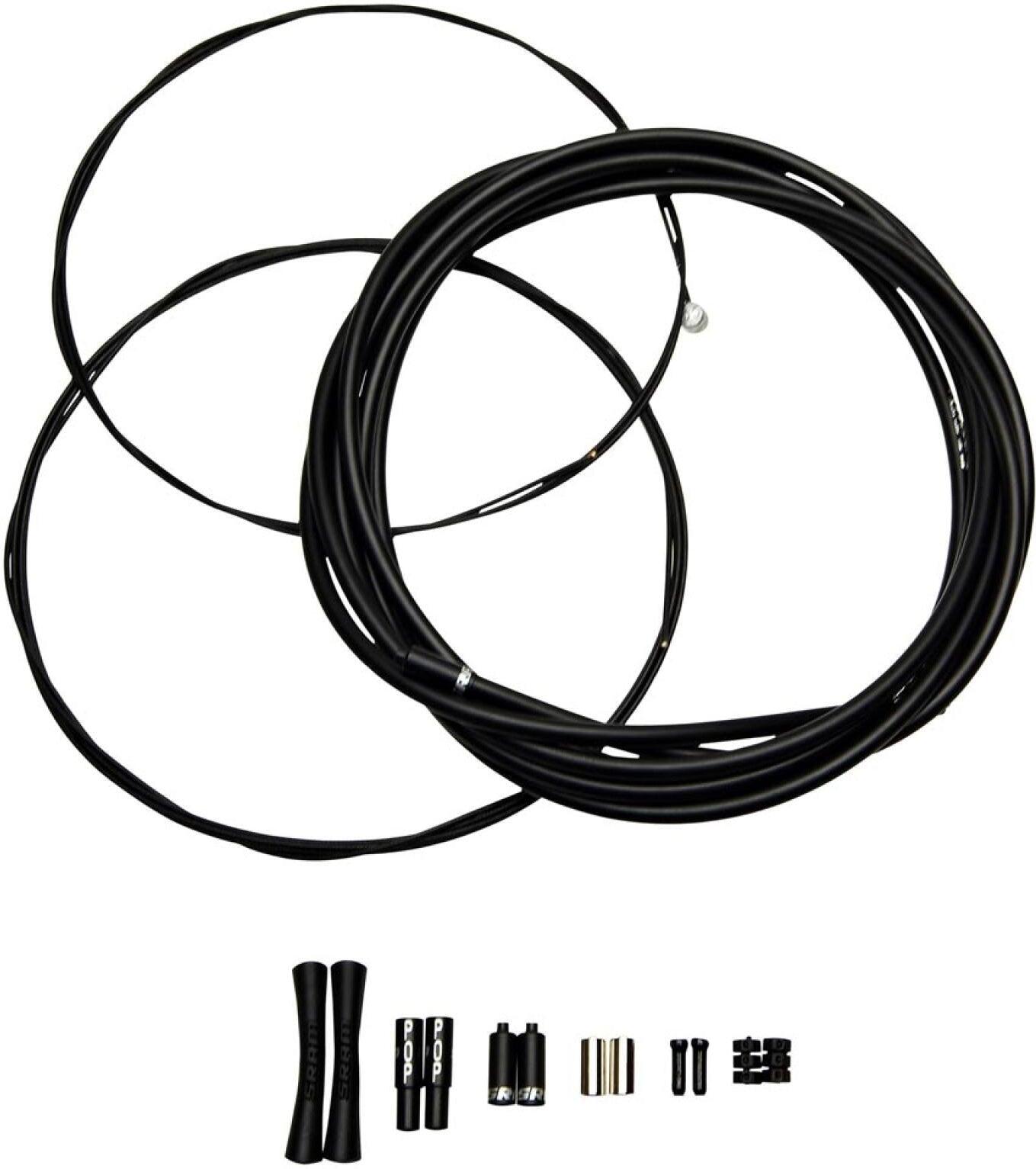 SlickWire Road en MTB schakelkabelset 4mm - gekleurd - zwart 1/1