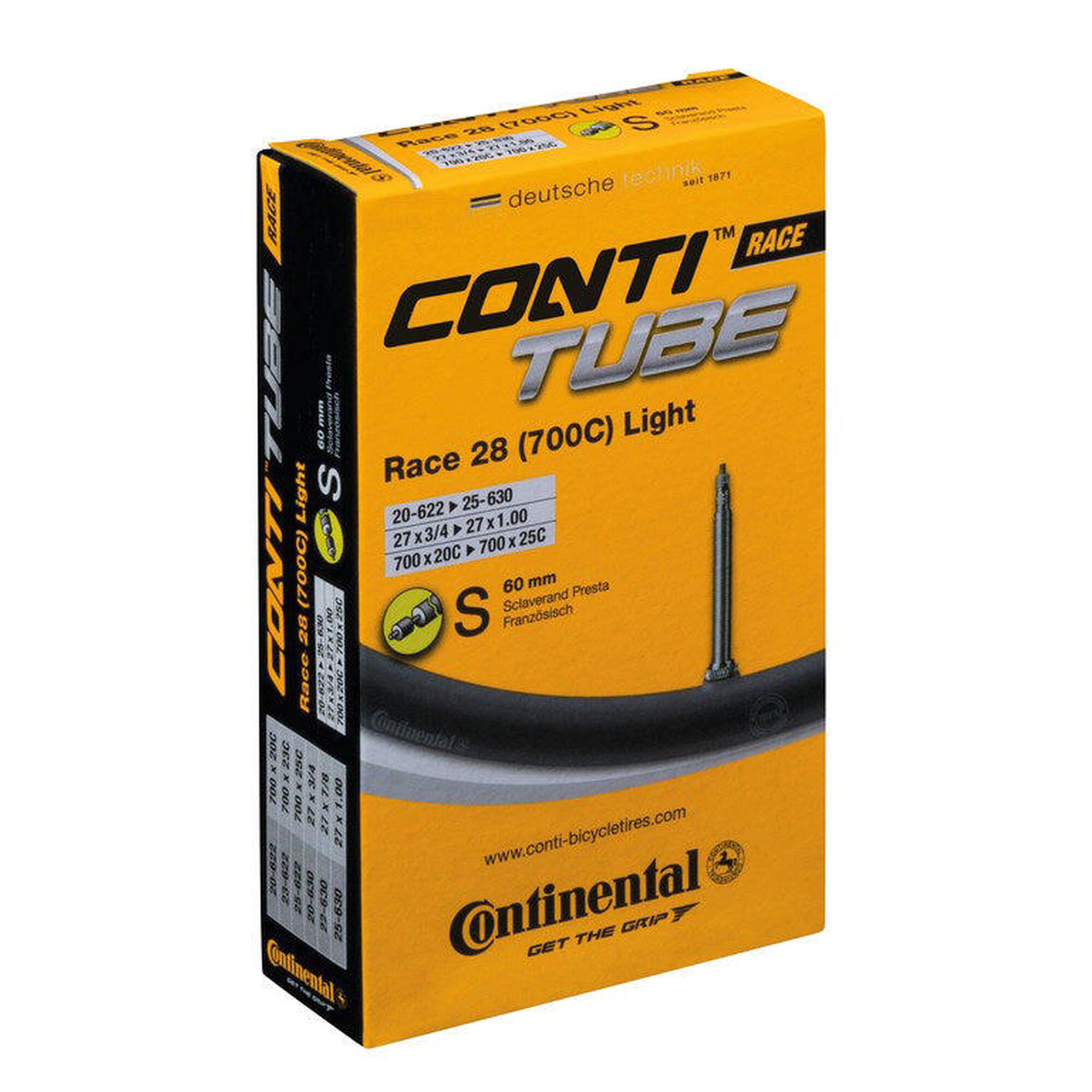 Cameră aer Continental Race Light 700x20/25C - Valvă Presta 42mm
