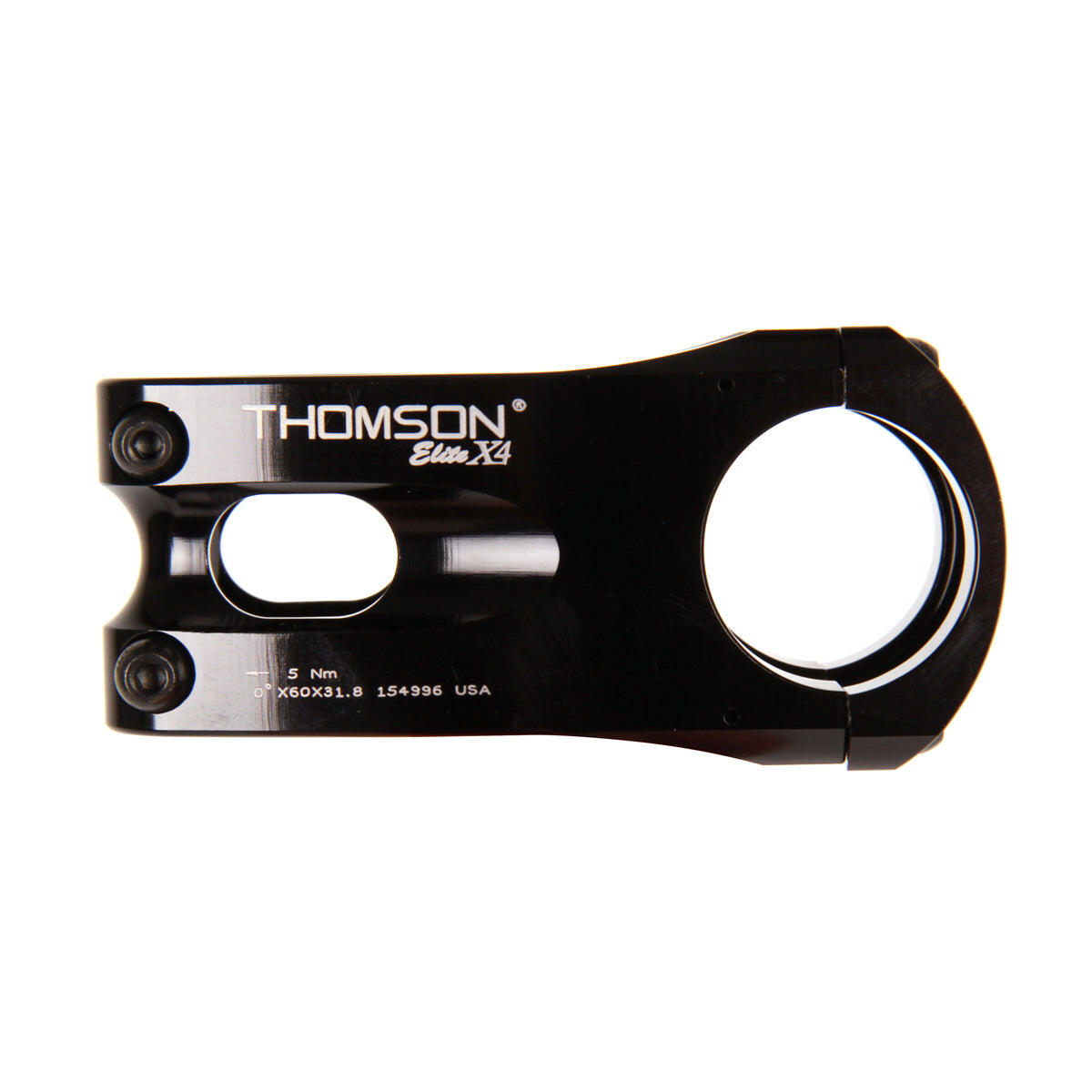 Thomson A-Head Vorbau Elite X4 schwarz 1-1/8" x 0° x 50mm x 31,8mm Lenkerkl. 3/7