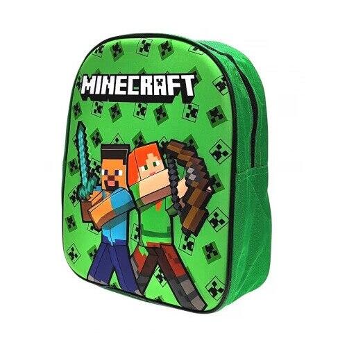 Rucsac 3D, 30x26x10 cm, verde, bretele ajustabile, Minecraft