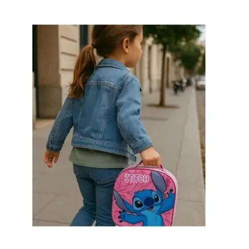Rucsac copii 3D, 30x26x10 cm, roz, bretele ajustabile, Stitch 2/2