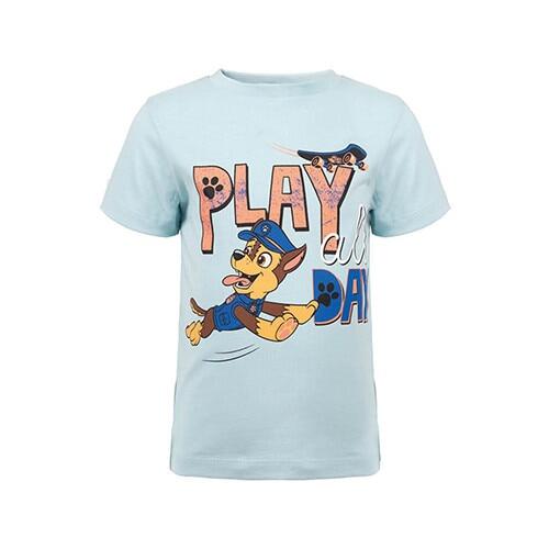 Tricou baieti, 100% bumbac, albastru, Paw Patrol, Play all Day