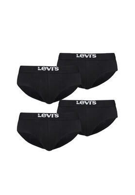 BOXERS 4 Pack Levi's Solid Basic Herren Slips Unterwäsche aus Bio-Baumwolle