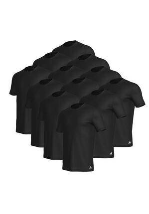 adidas Crew Neck T-Shirt Herren Unterhemd Rund Ausschnitt Baumwolle 12er Pack