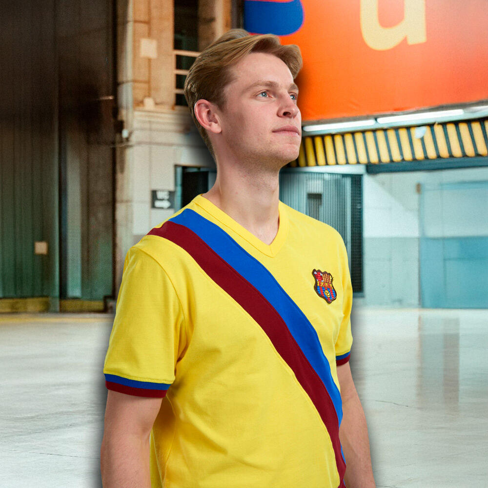 Retro Voetbalshirt - Heren - Uitshirt - FC Barcelona 1978 - 79 - Geel 2/7