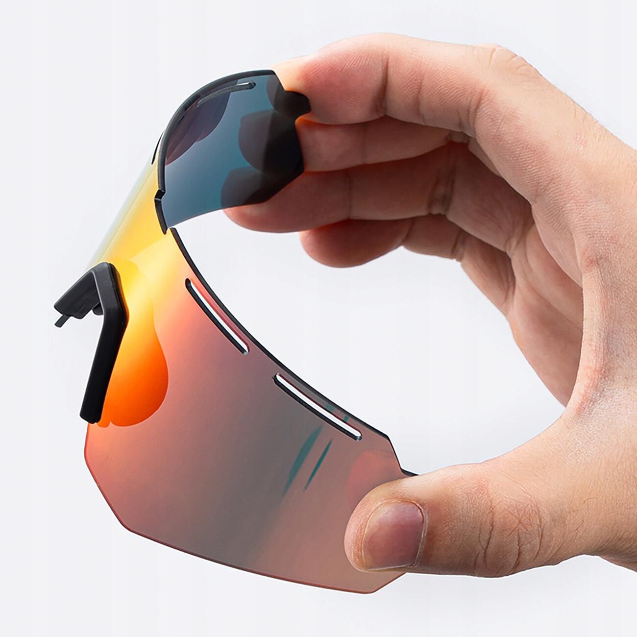 Rockbros Polarisierte Fahrradbrille UV-Schutz mit Korrektureinsatz - Lila 6/6