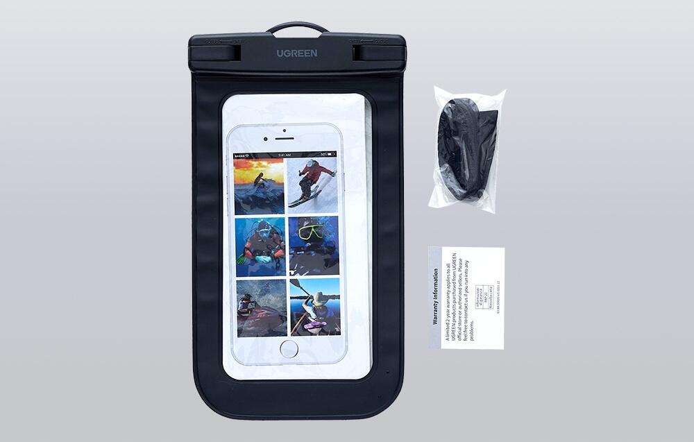 ETUI WODOODPORNE IPX8 UGREEN NA TELEFON SMARTFON NA BASEN PLAŻĘ UNIWERSALNE 6/7