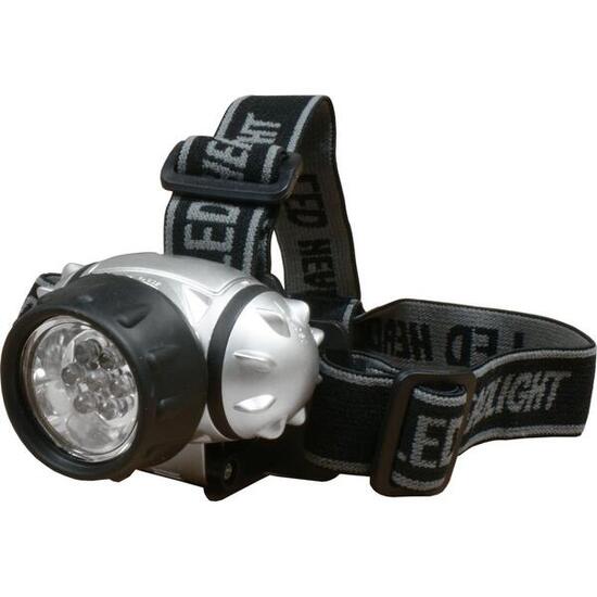 Lampe frontale Grundig 7 LED noir argent, bandeau réglable