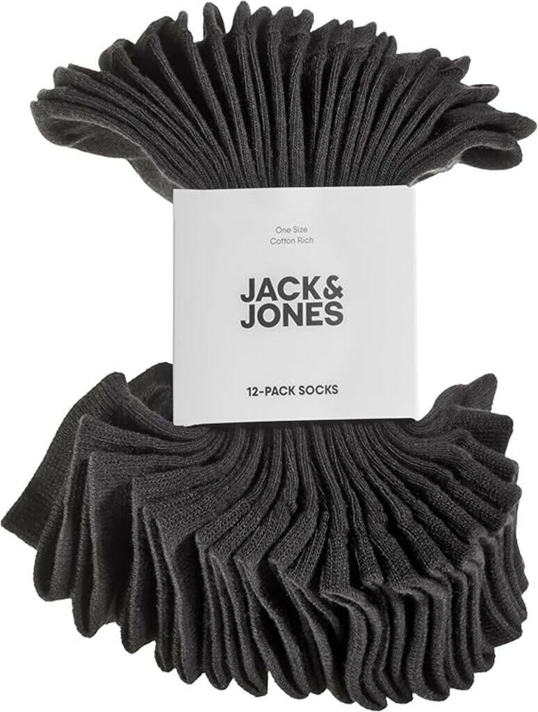 Jack&Jones Unisex katoenen sokken zwart 12-pack 3/7