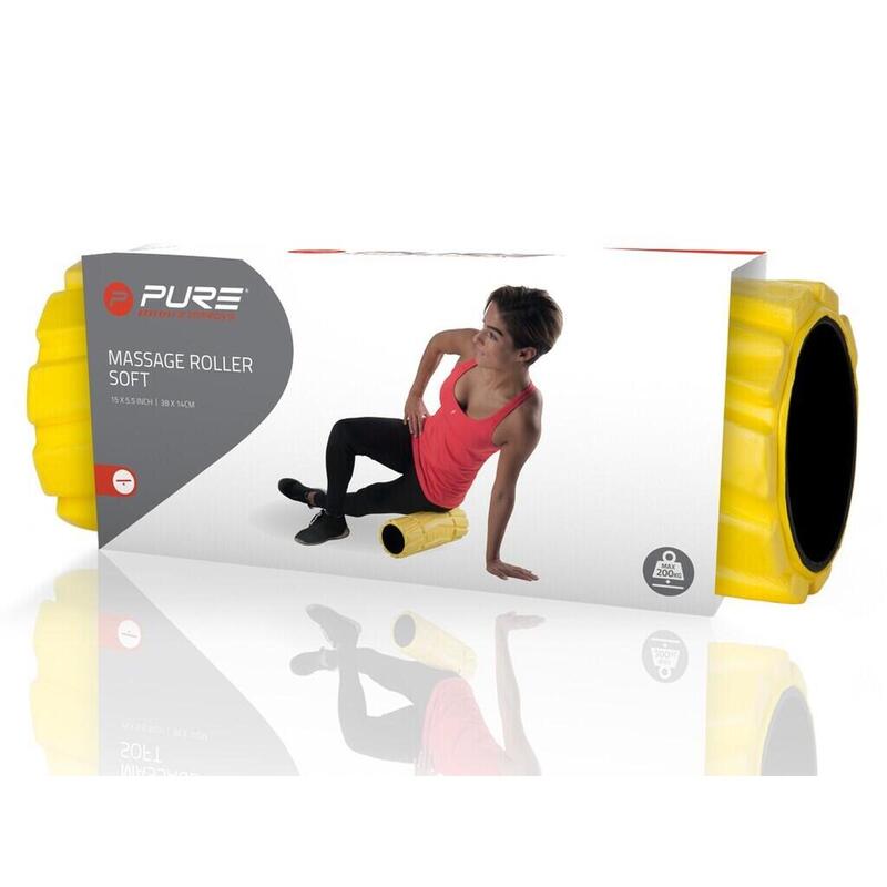Rolă de masaj fitness adulți firmă EVA foam 36x14cm Negru