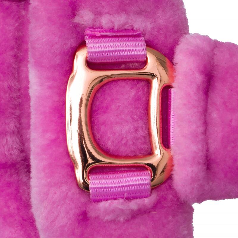 START Căpătru de cal Teddy Rose Gold cu blană moale
