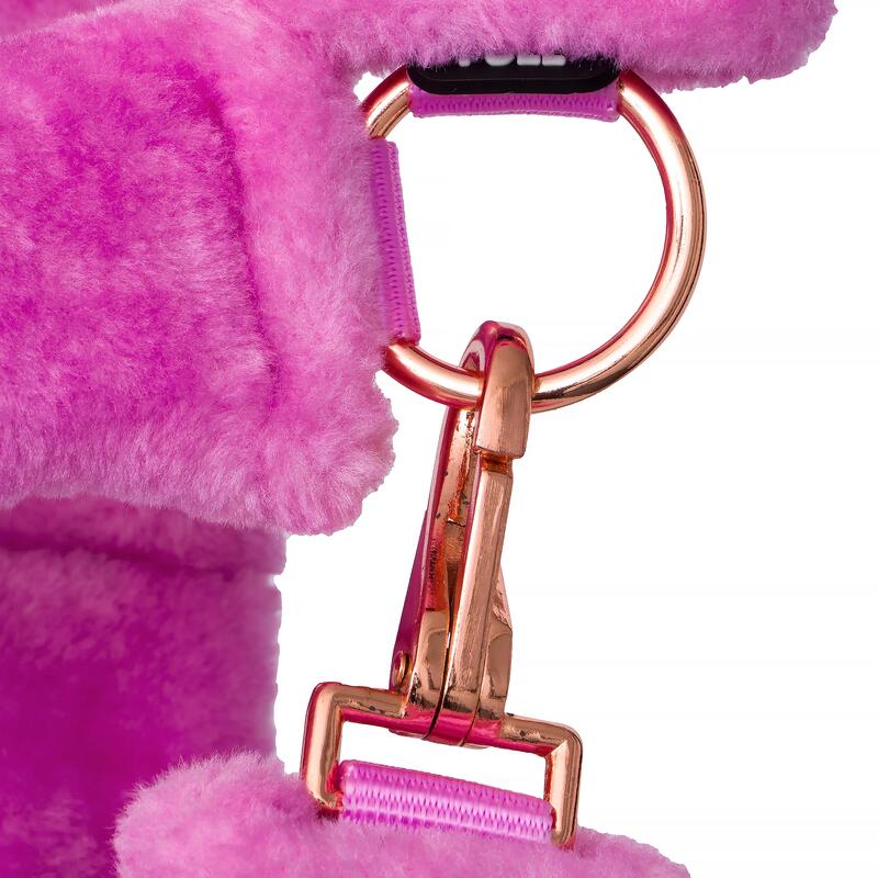 START Căpătru de cal Teddy Rose Gold cu blană moale