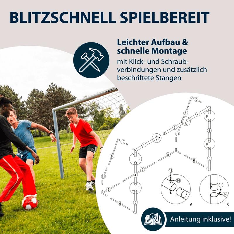 Hudora Voetbalgoal Expert 120 cm - Robuust en Weerbestendig 5/7