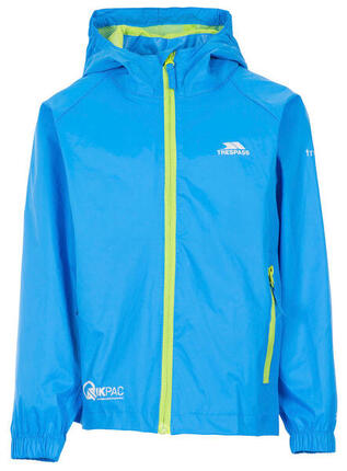 Veste de pluie Trespass QIKPAC enfant 100% polyamide bleu compacte