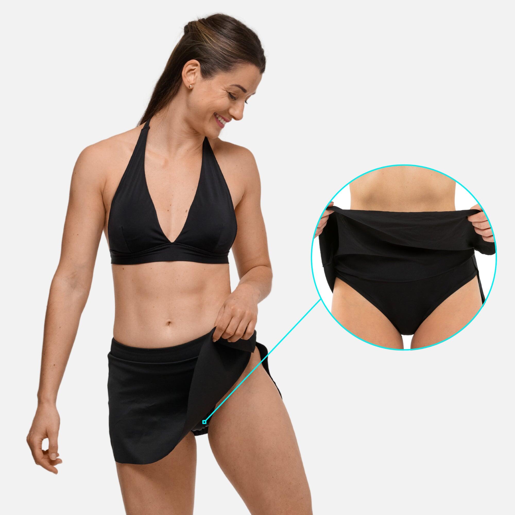 Costume Da Bagno Mestruale Con Gonna - Soluzione Assorbente Per Nuotare Durante Il Ciclo - Foto 3