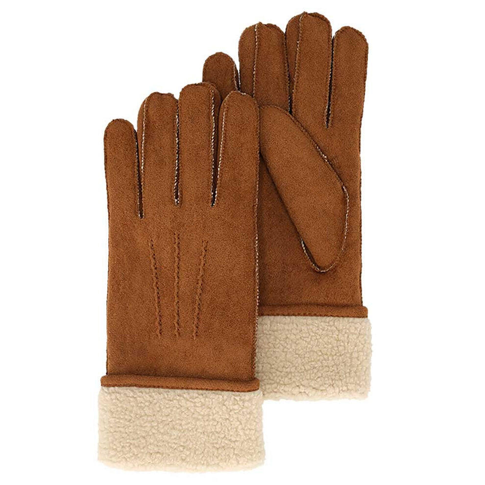 Dames handschoenen - Suède - One Size - Camel 2/3