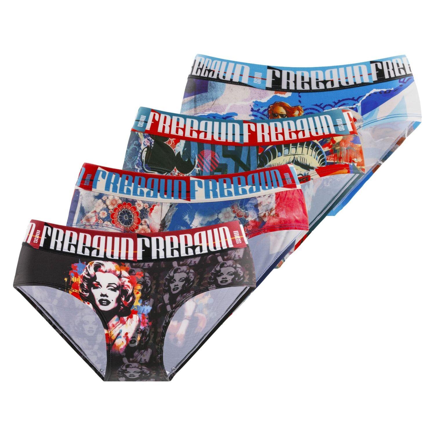 Freegun - Lot De 4 Culottes Fille Pop Art - Caleçon - Multicolore - 10 À 12 Ans - Decathlon