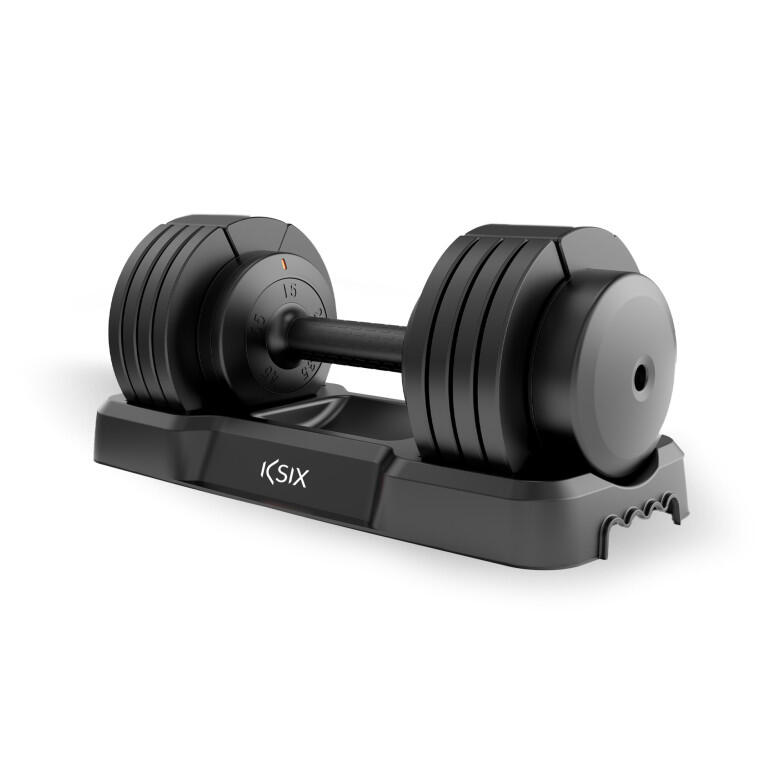 Haltère réglable 25 kg Ksix, Fitness, 8 disques, Poignée ergonomique 3/5