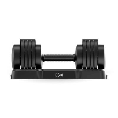 Verstelbare halter 25 kg ksix. fitness. 8 schijven. ergonomische handgreep