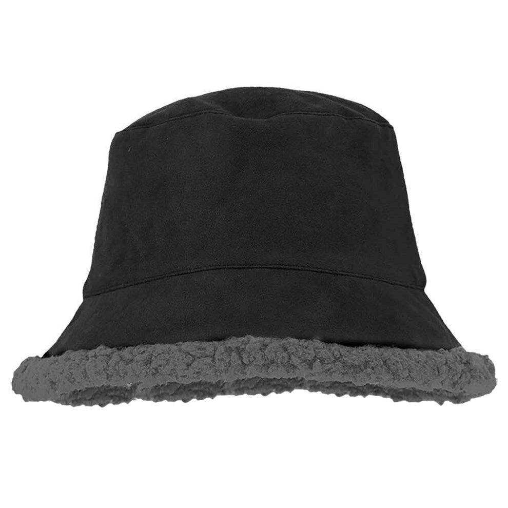 Guanti e cappello da pescatore - Pelle scamosciata - Nero 2/4