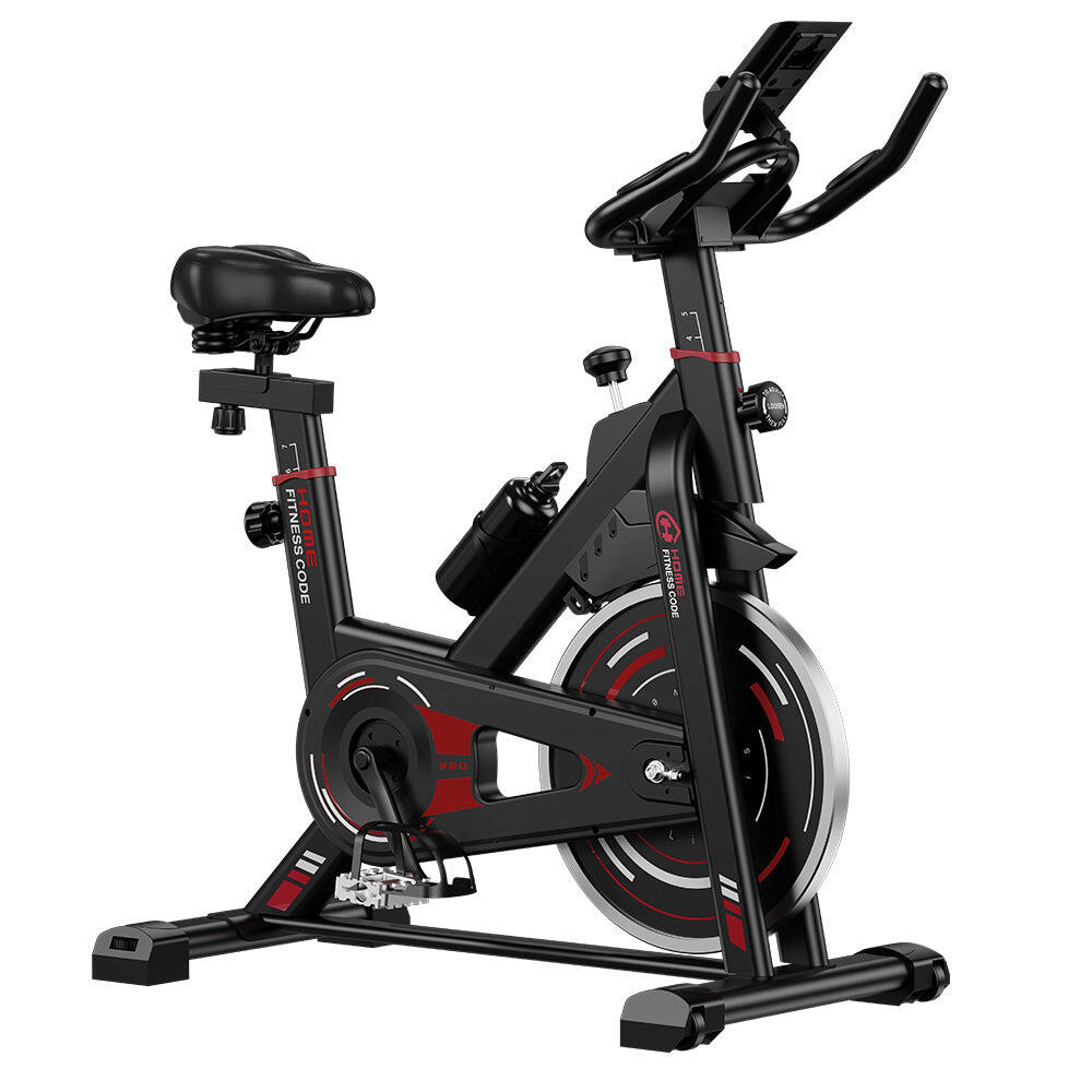 HOMEFITNESSCODE Bicicleta Estática Silenciosa com Volante 10kg e Ecrã LCD