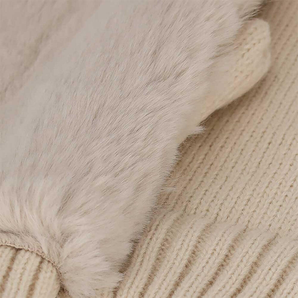 Teddy wanten en donsmuts dames - One size - Taupe - Skiset 5/5