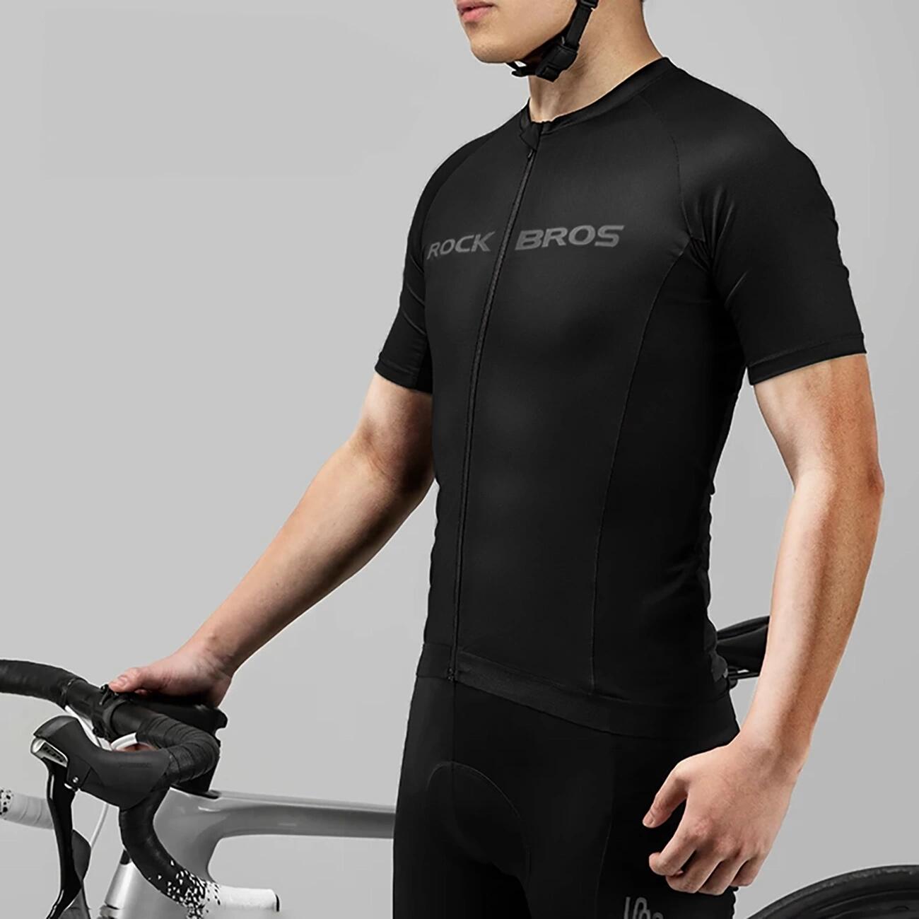 Maillot de ciclismo de manga corta Rockbros - negro 4/7