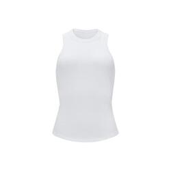 Débardeur Femme Col Montant Côtelé Avec Soutien-Gorge Intégré