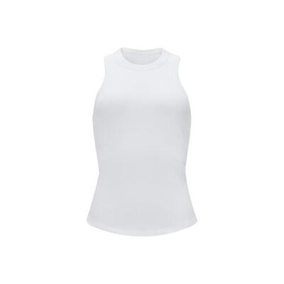 Damen Tanktop High Neck Rib Mit Integriertem Bh