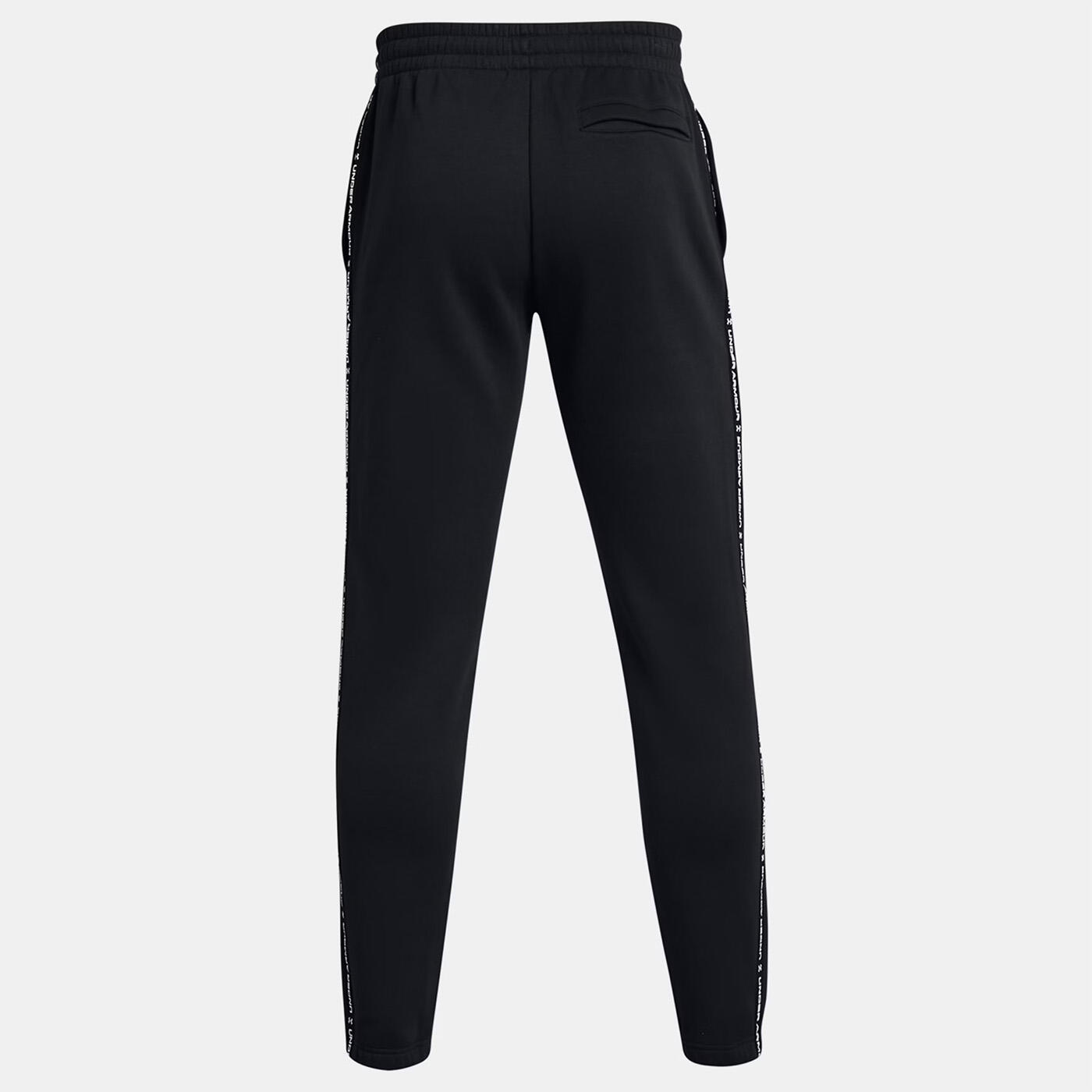 Pantalón De Chándal Ua Icon Fleece Para Hombre Con Bandas Negro/blanco 5/6